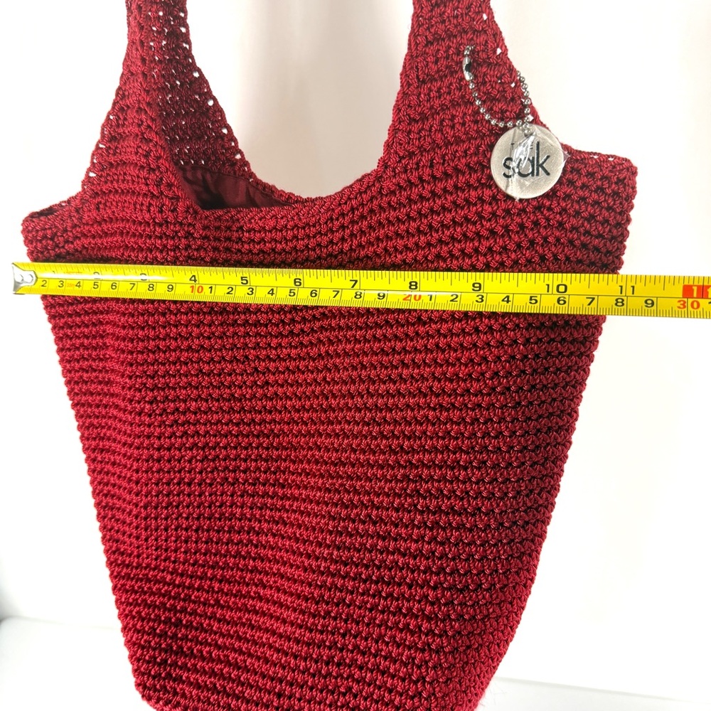 The Sak Red Crochet Tote, NWOT - Picture 5 of 10